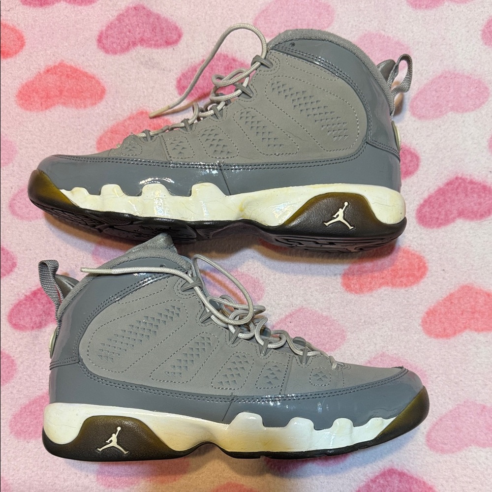 Jordan Gray and White Kids Sneakers